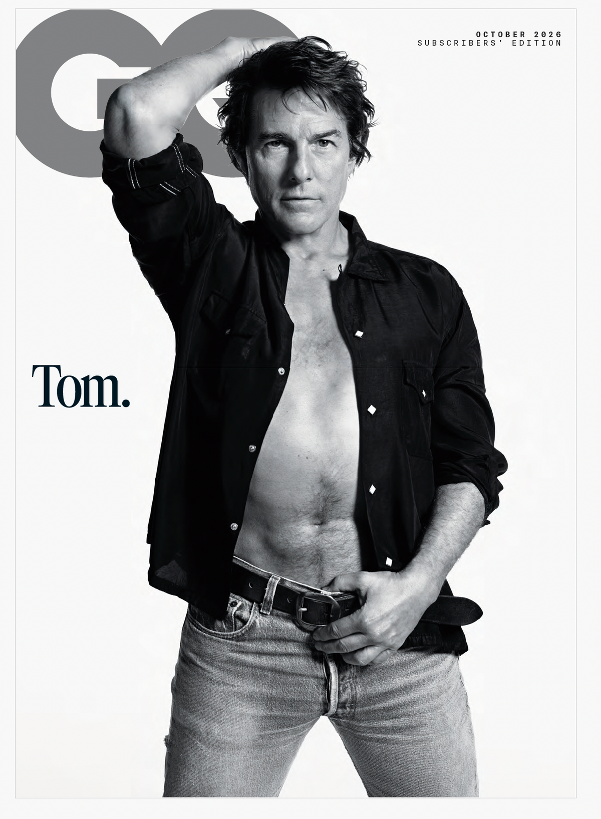 Tom Cruise on the cover of GQ magazine’s October 2026 subscribers’ edition.