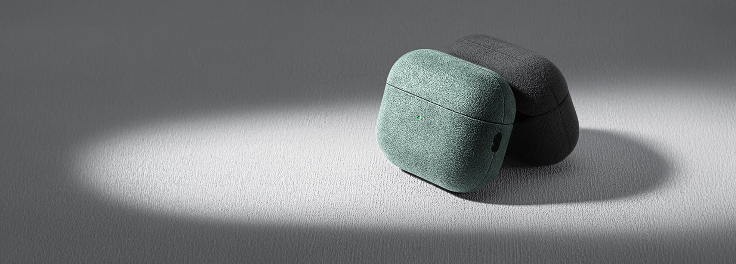 Komodoty-Alcantara-AirPods-Pro-Cases-Mint-Black-Banner