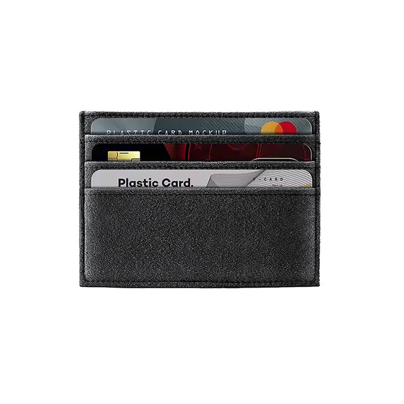 Alcantara Card Wallet Saguaro Black Alcantara