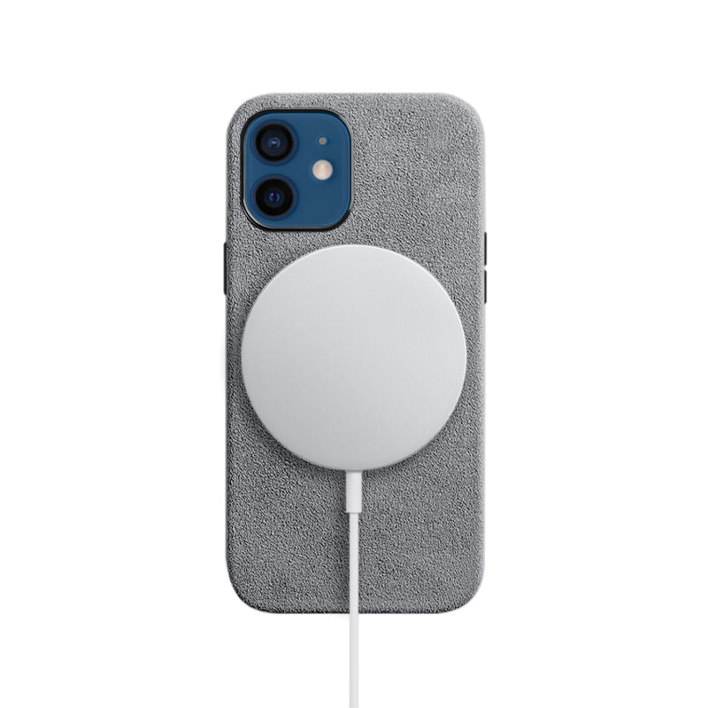 Alcantara iPhone Case Mobile Phone Cases Saguaro Grey Alcantara iPhone 12 Mini