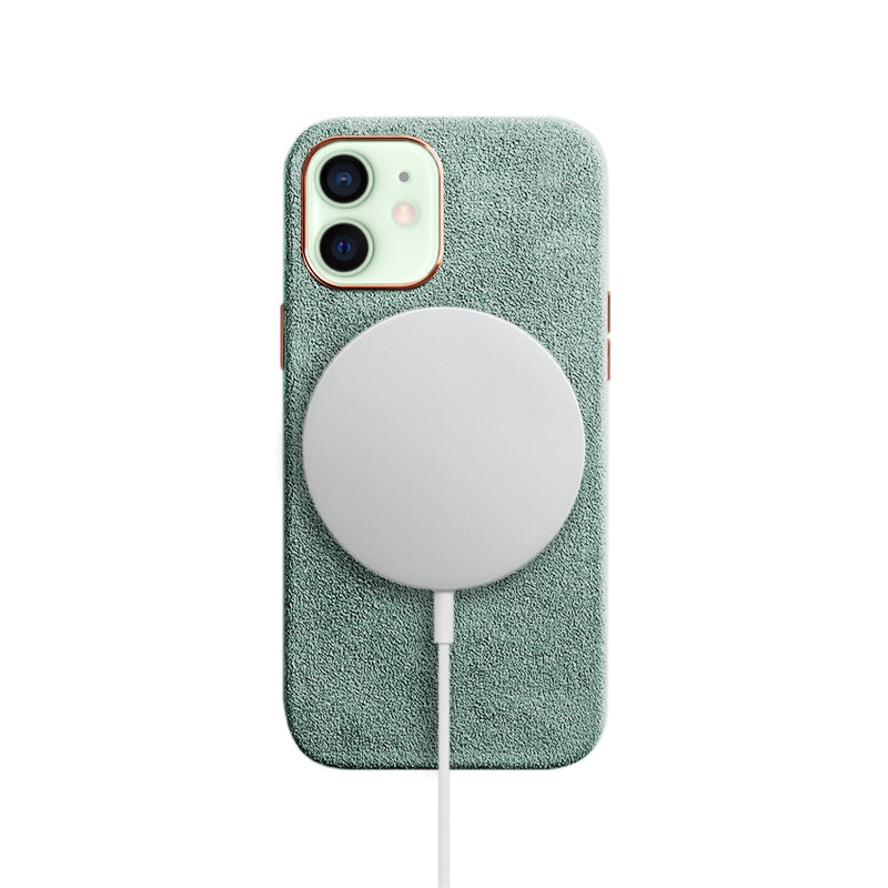 Alcantara iPhone Case Mobile Phone Cases Saguaro Mint Alcantara iPhone 12 Mini