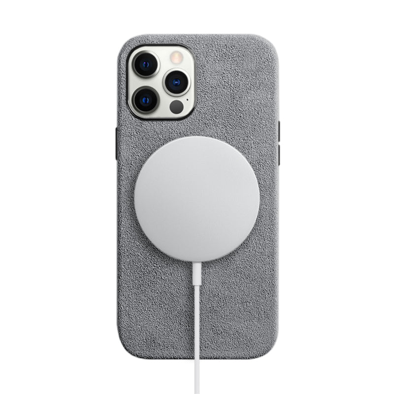 Alcantara iPhone Case Mobile Phone Cases Saguaro Grey Alcantara iPhone 12/12 Pro