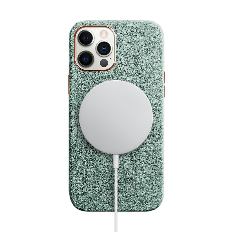 Alcantara iPhone Case Mobile Phone Cases Saguaro Mint Alcantara iPhone 12/12 Pro