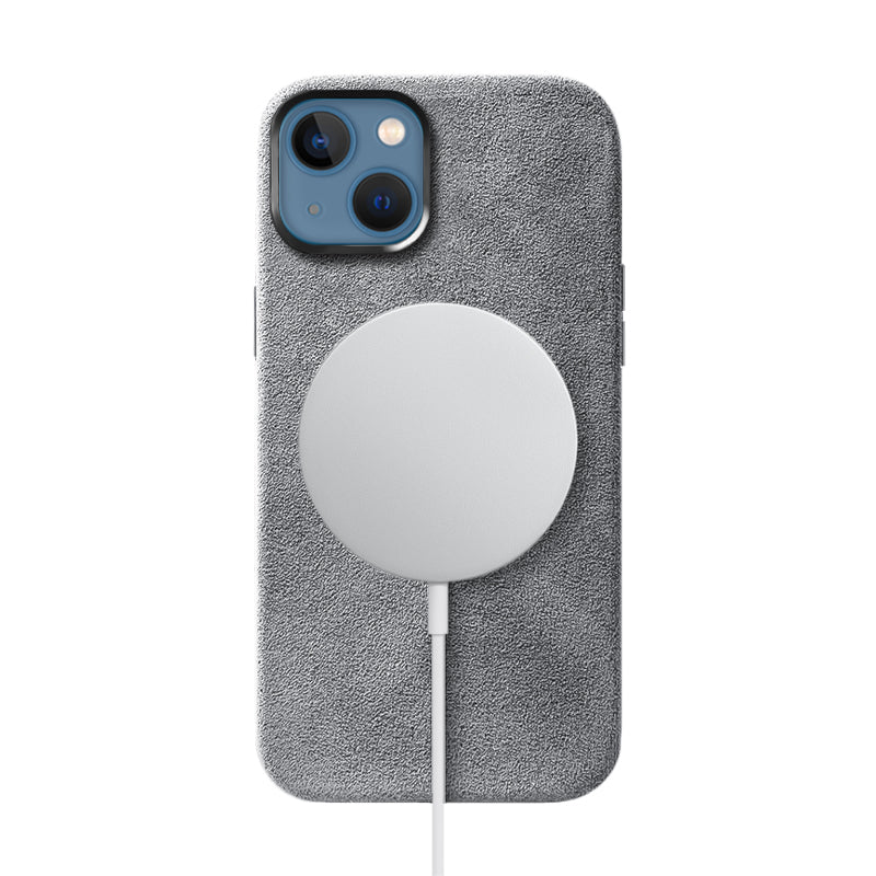 Alcantara iPhone Case Mobile Phone Cases Saguaro Grey Alcantara iPhone 13