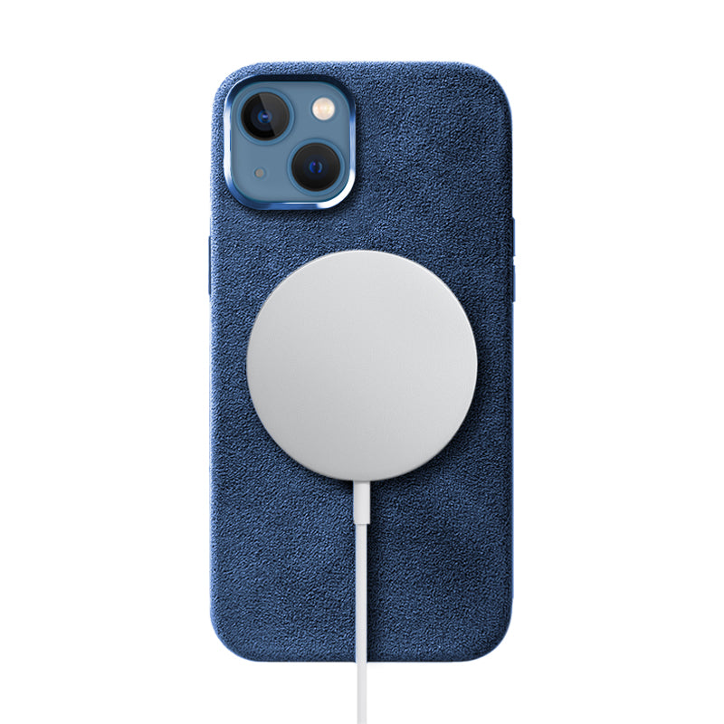 Alcantara iPhone Case Mobile Phone Cases Saguaro Ocean Blue Alcantara iPhone 13