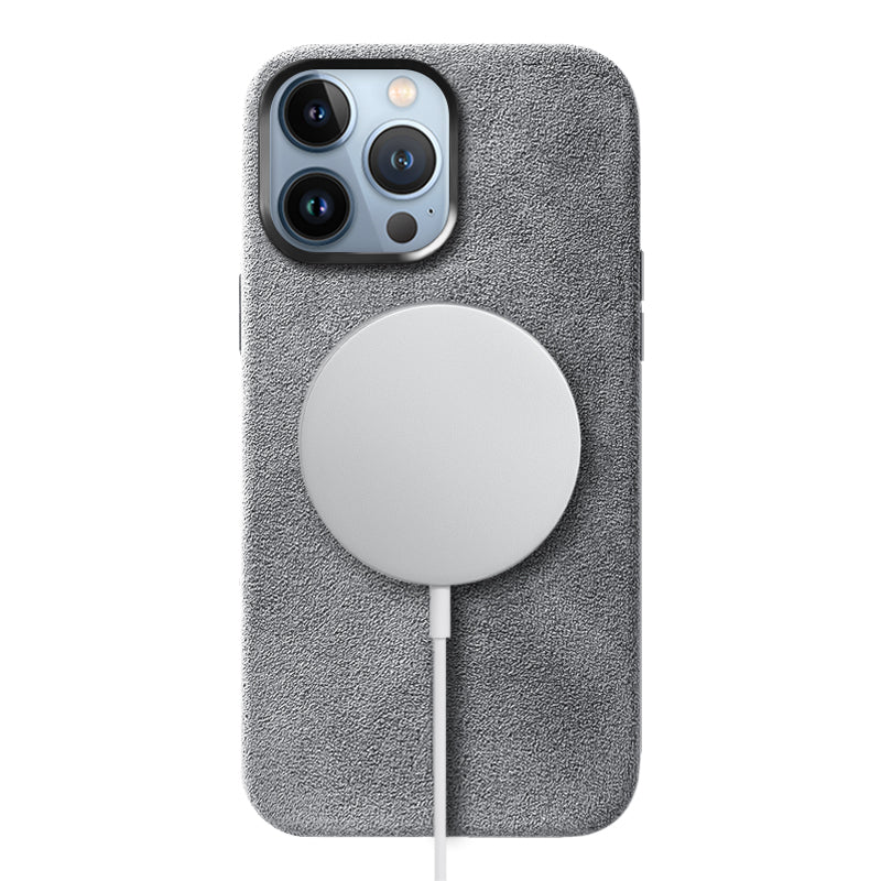 Alcantara iPhone Case Mobile Phone Cases Saguaro Grey Alcantara iPhone 13 Pro Max