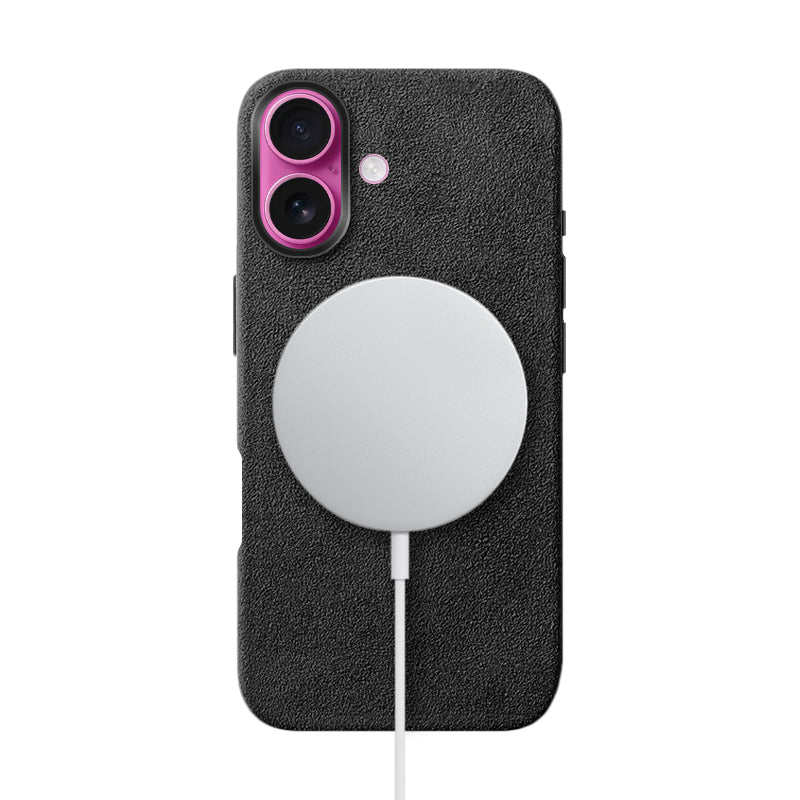 Alcantara iPhone Case Mobile Phone Cases Saguaro Black Alcantara iPhone 16