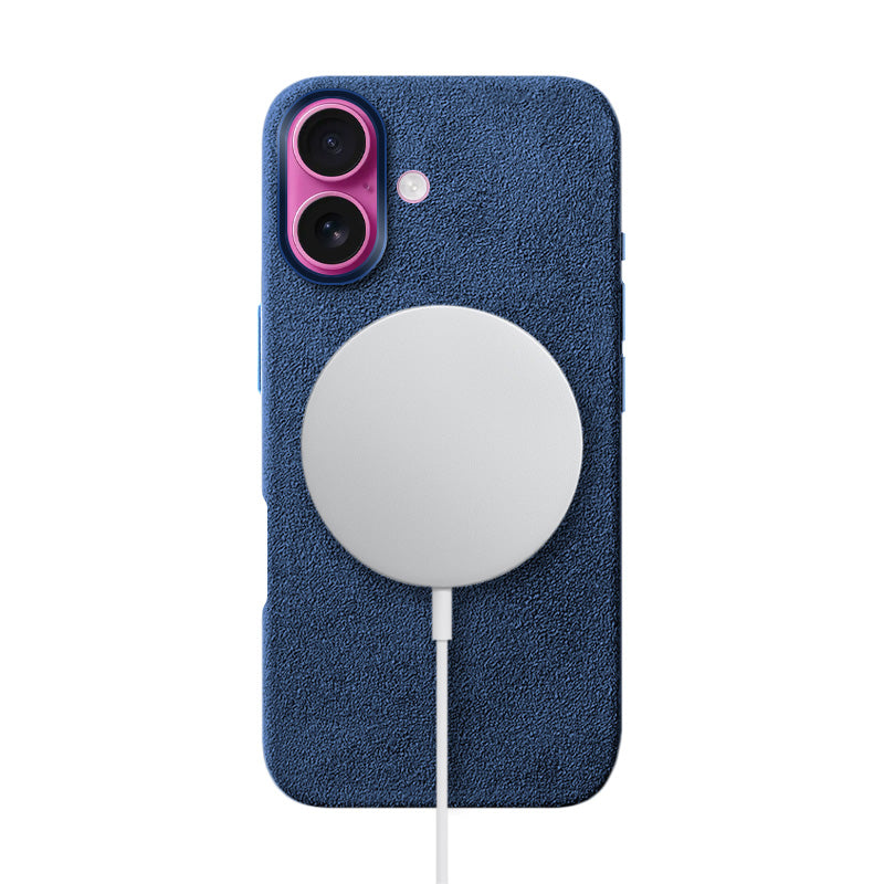 Alcantara iPhone Case Mobile Phone Cases Saguaro Ocean Blue Alcantara iPhone 16