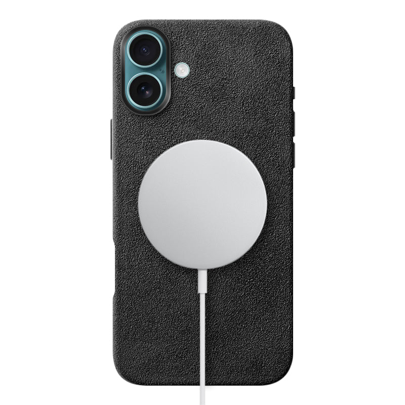 Alcantara iPhone Case Mobile Phone Cases Saguaro Black Alcantara iPhone 16 Plus