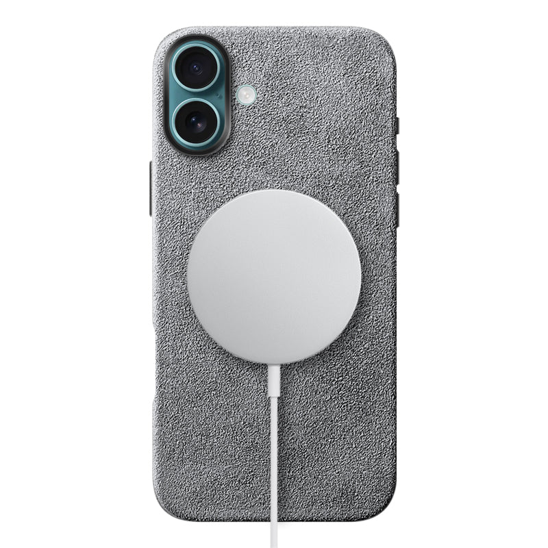 Alcantara iPhone Case Mobile Phone Cases Saguaro Grey Alcantara iPhone 16 Plus