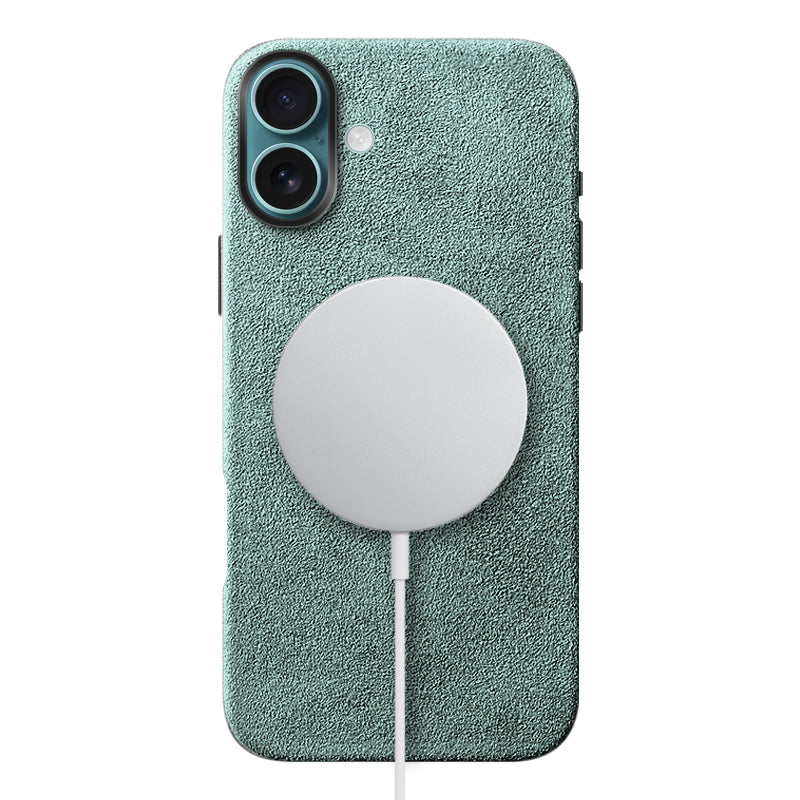 Alcantara iPhone Case Mobile Phone Cases Saguaro Mint Alcantara iPhone 16 Plus