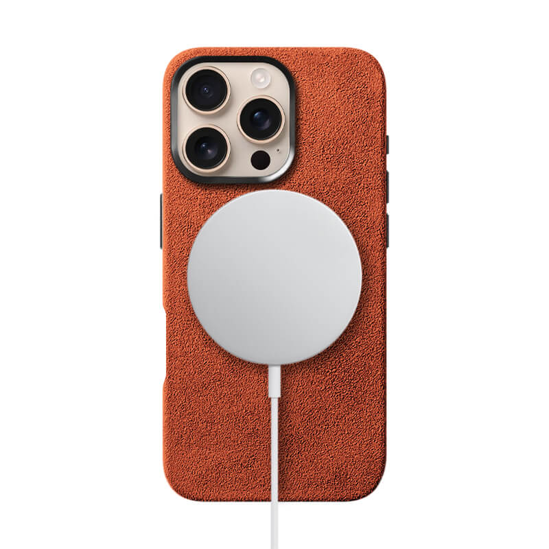 Alcantara iPhone Case Mobile Phone Cases Saguaro Desert Orange Alcantara iPhone 16 Pro