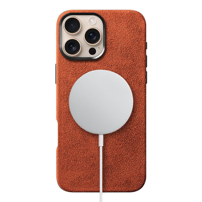 Alcantara iPhone Case Mobile Phone Cases Saguaro Desert Orange Alcantara iPhone 16 Pro Max