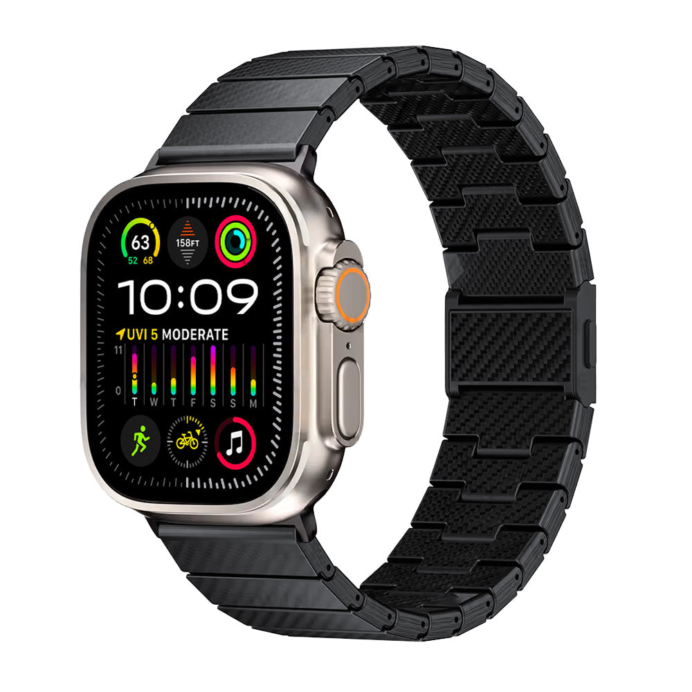 Aramid Fiber Apple Watch Band Apple Watch Band Volaris Black Aramid Fiber 44mm / 45mm / 49mm Magnetic