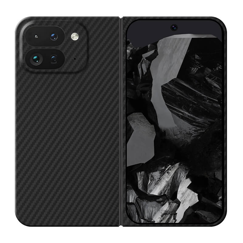 Aramid Fiber Pixel Case Mobile Phone Cases Volaris Black Aramid Fiber Pixel 9 Pro Fold Sealed
