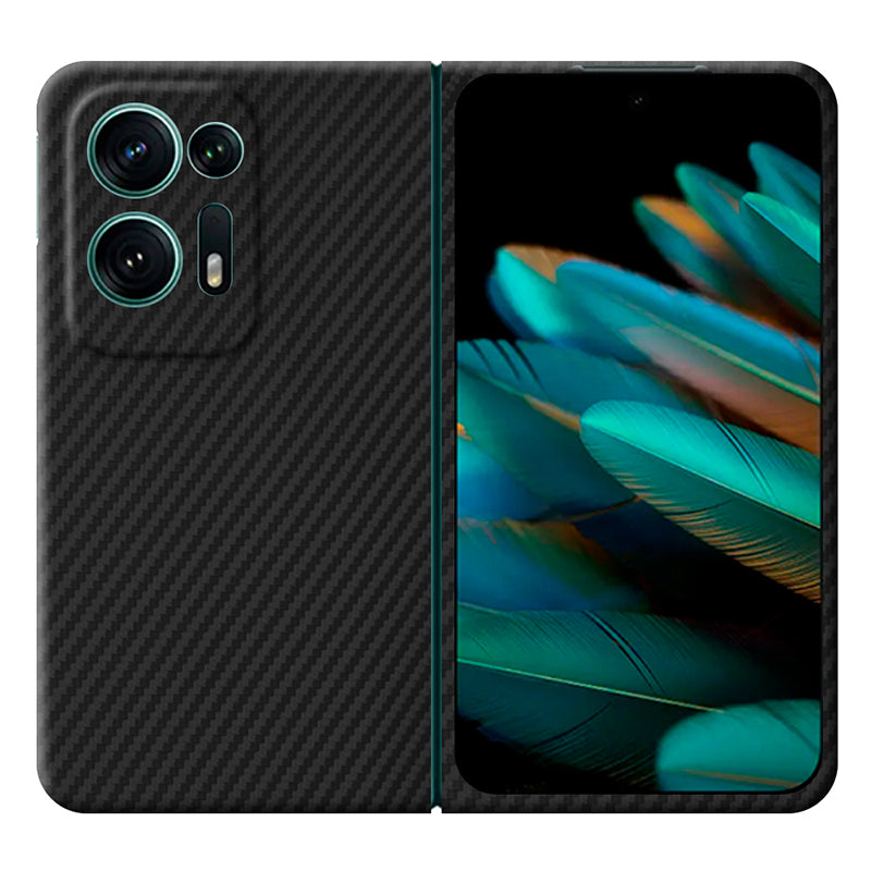 Aramid Fiber Oppo Phone Cases Mobile Phone Cases Volaris Black Aramid Fiber Find N2 Closed