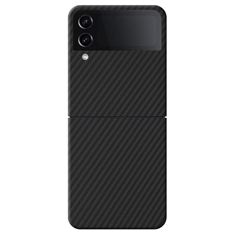 Aramid Fiber Samsung Case Mobile Phone Cases Volaris Black Aramid Fiber Z Flip4 Open