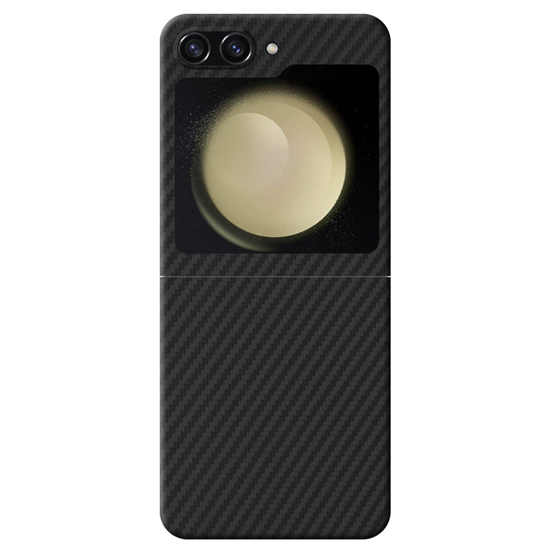 Aramid Fiber Samsung Case Mobile Phone Cases Volaris Black Aramid Fiber Z Flip5 Open