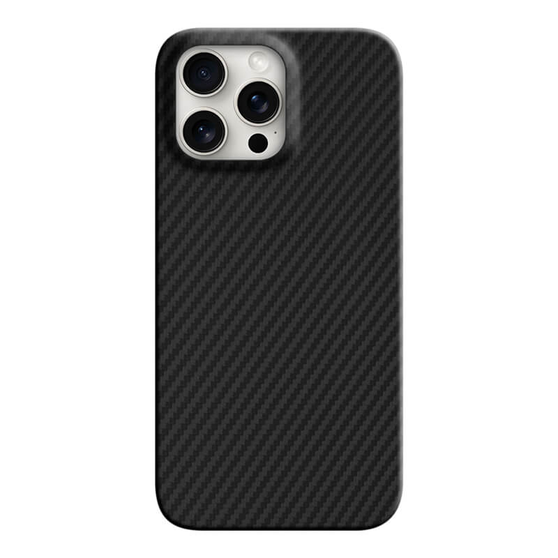 Aramid Fiber iPhone Case Mobile Phone Cases Volaris Black Aramid Fiber iPhone 16 Pro Max Open