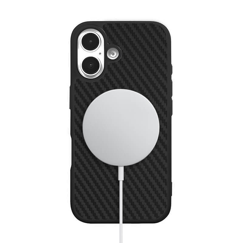 Max Protection iPhone Cases Mobile Phone Cases Amazonia Black Aramid Fiber iPhone 16 With MagSafe