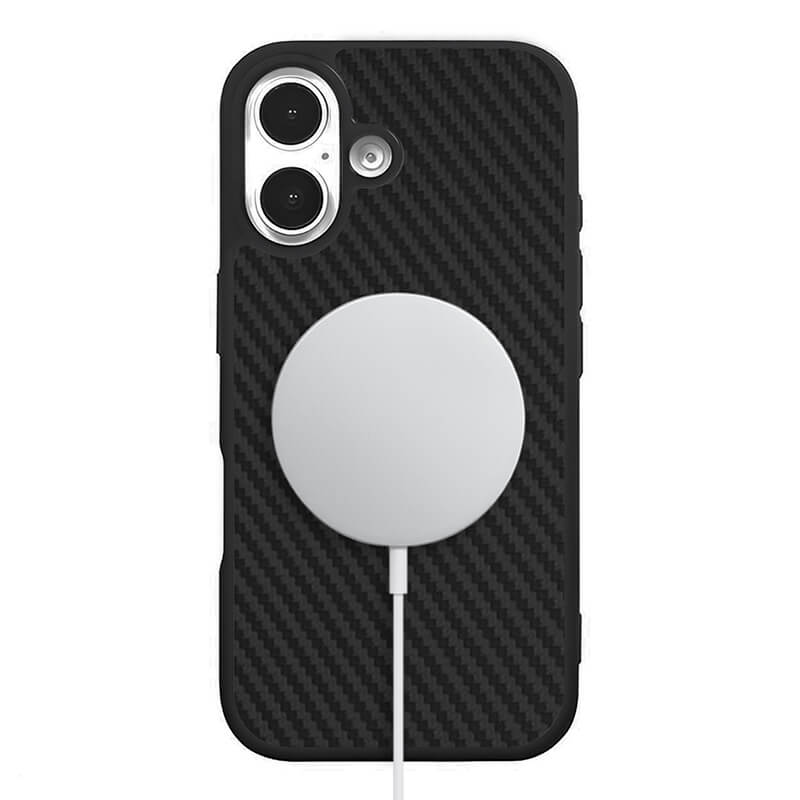 Max Protection iPhone Cases Mobile Phone Cases Amazonia Black Aramid Fiber iPhone 16 Plus With MagSafe
