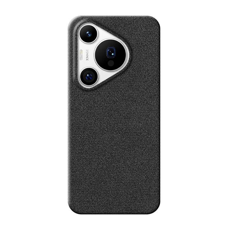 Black textured Huawei Pura 70 phone case on a white background