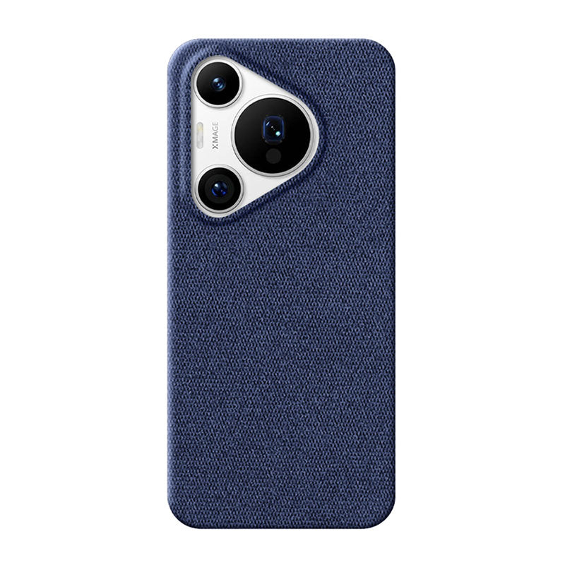 Blue textured Huawei Pura 70 phone case on a white background