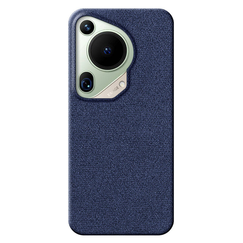 Blue textured Huawei Pura 70 Ultra phone case on a white background