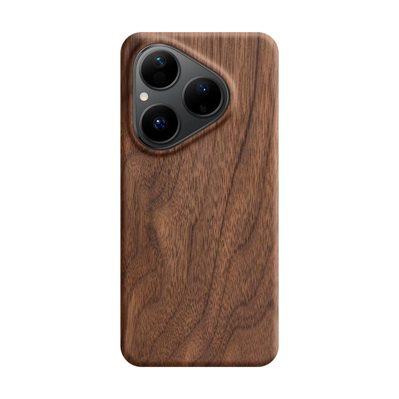 Komodoty Huawei Pura 80 slim wood walnut phone case on a white background