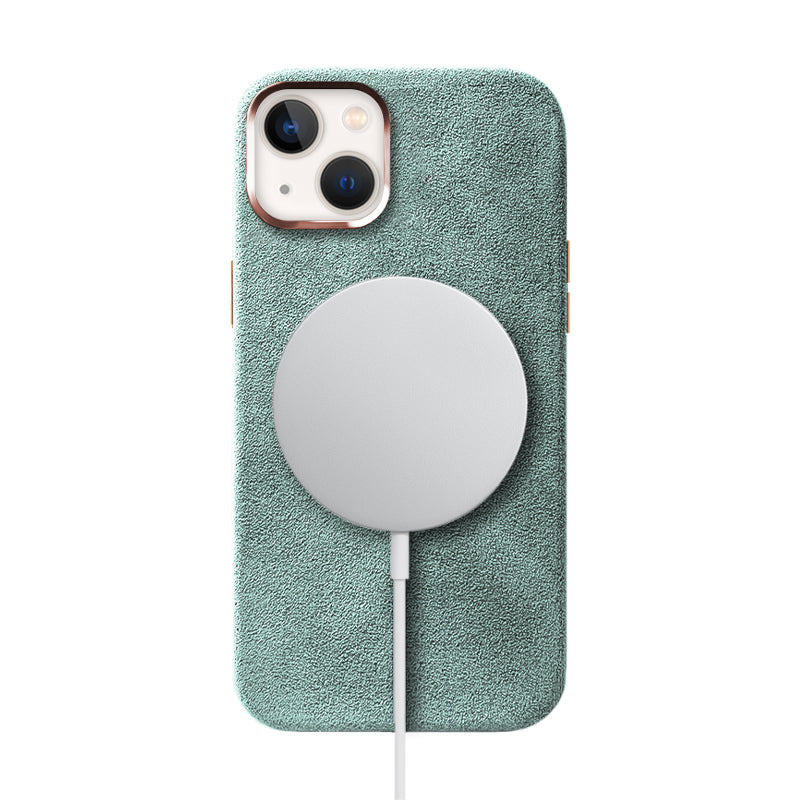 Alcantara iPhone Case Mobile Phone Cases Saguaro Mint Alcantara iPhone 13