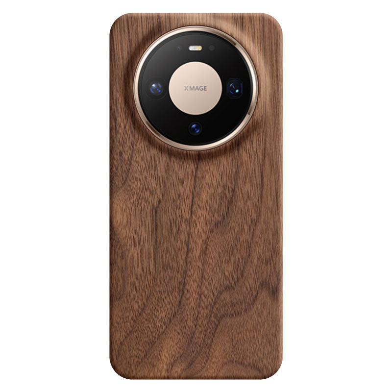Komodoty Huawei Mate 80 Pro slim wood walnut phone case on a white background