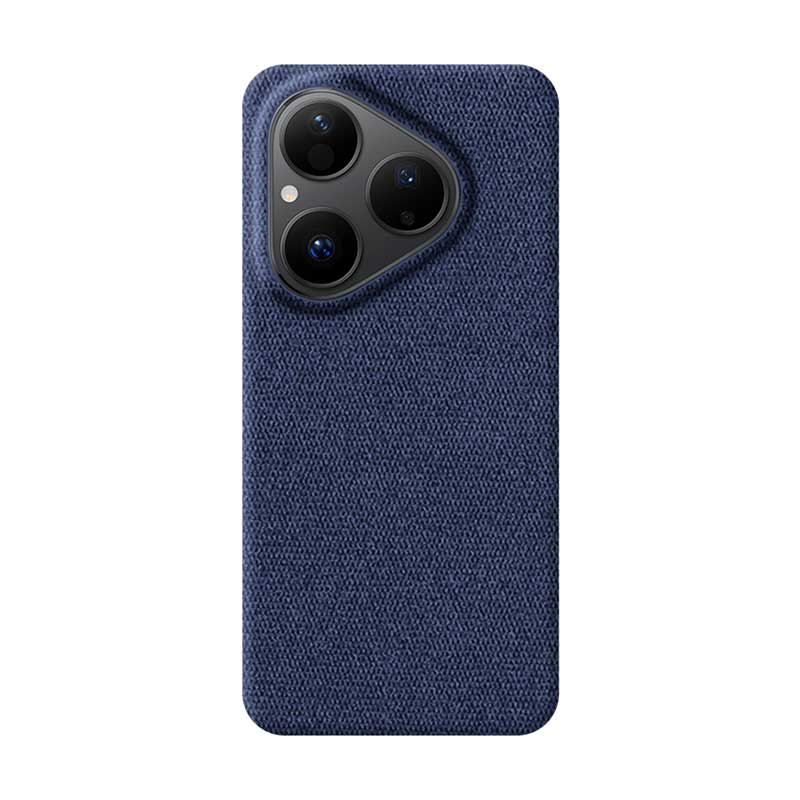 Blue textured Huawei Pura 80 phone case on a white background