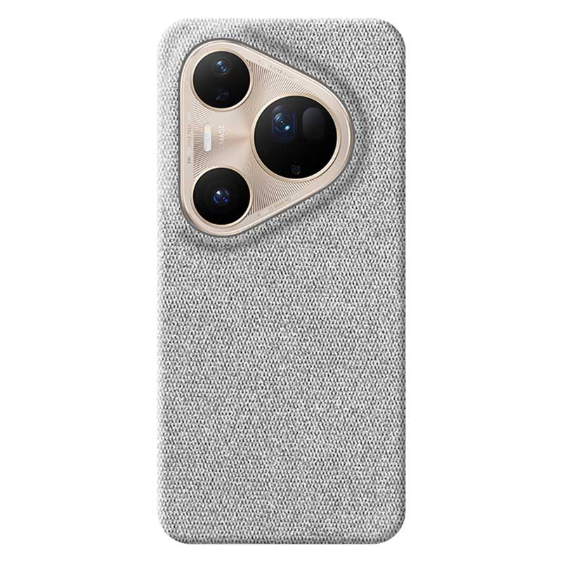 Light Gray textured Huawei Pura 80 Ultra phone case on a white background