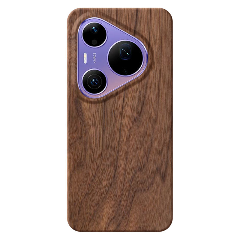 Komodoty Huawei Pura 90s Pro Max slim wood phone case in Walnut on a white background