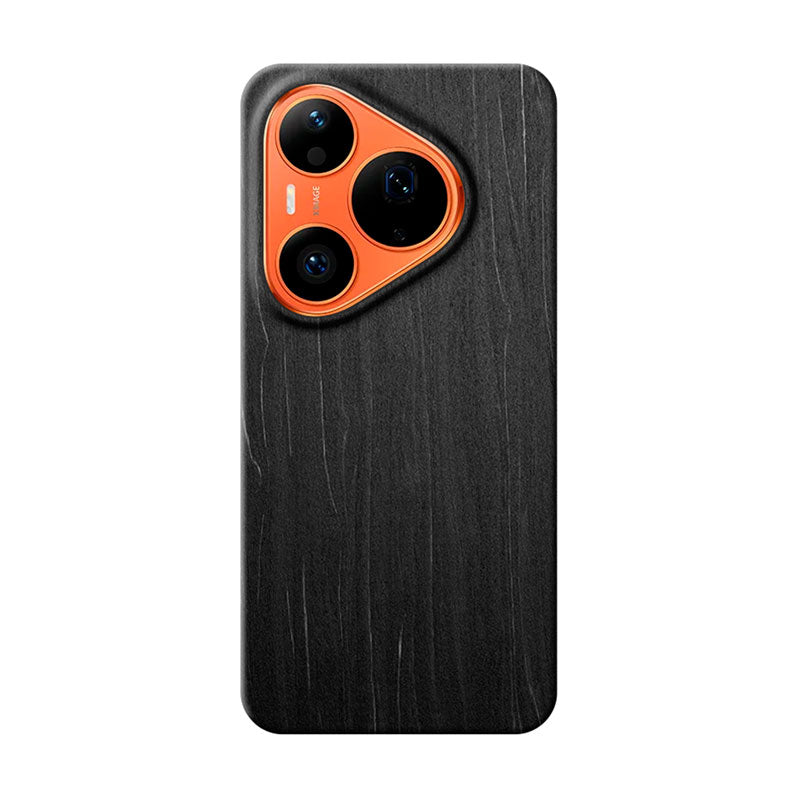 Komodoty Huawei Pura 90s Pro slim wood phone case in charcoal black on a white background