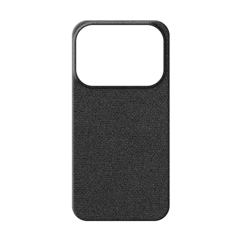 Oppo Find X10 fabric phone case in black on white background