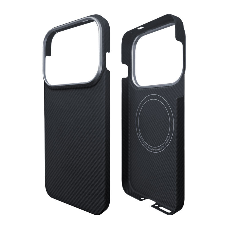 Oppo Find X10 Pro Max aramid fiber cases side by side to show front and inside on white background