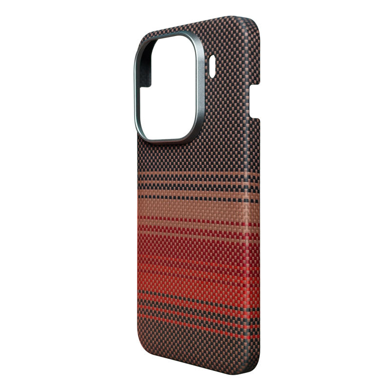 Oppo Find X9 Pro aramid fiber phone case with red and black pattern