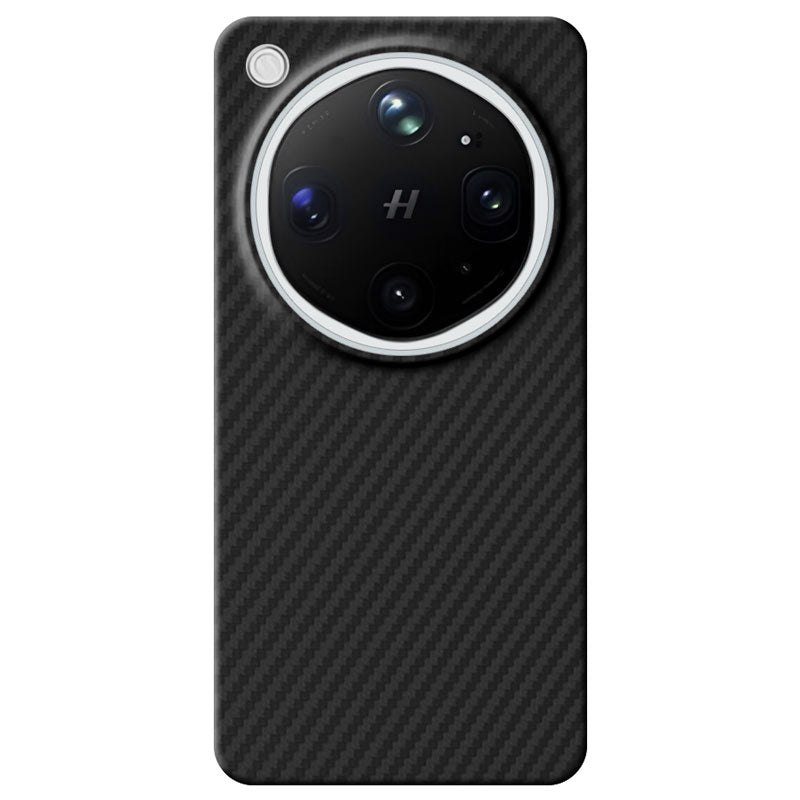 Oppo Find X9 Ultra black aramid fiber phone case with twill pattern