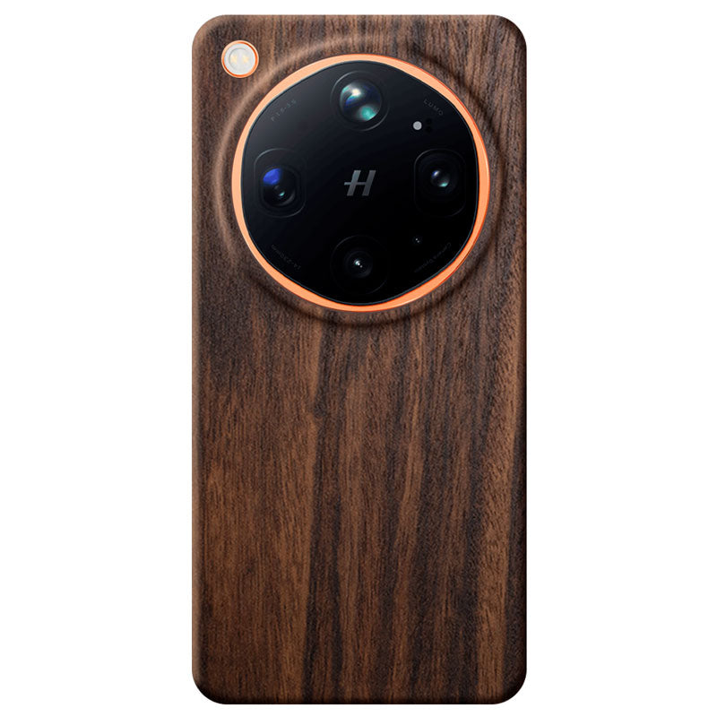 Oppo Find X9 Ultra wooden phone case in mahogany against a white background