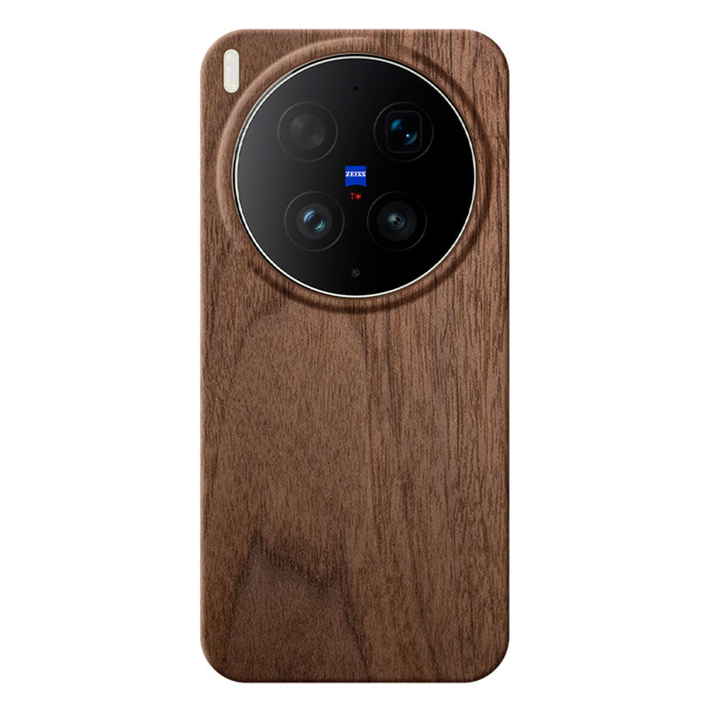 Vivo X300 Ultra wooden phone case in walnut against a white background