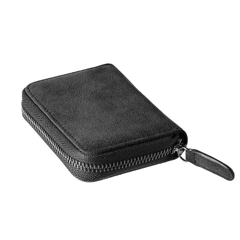 Alcantara Zipper Wallet