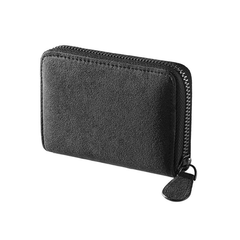 Alcantara Zipper Wallet