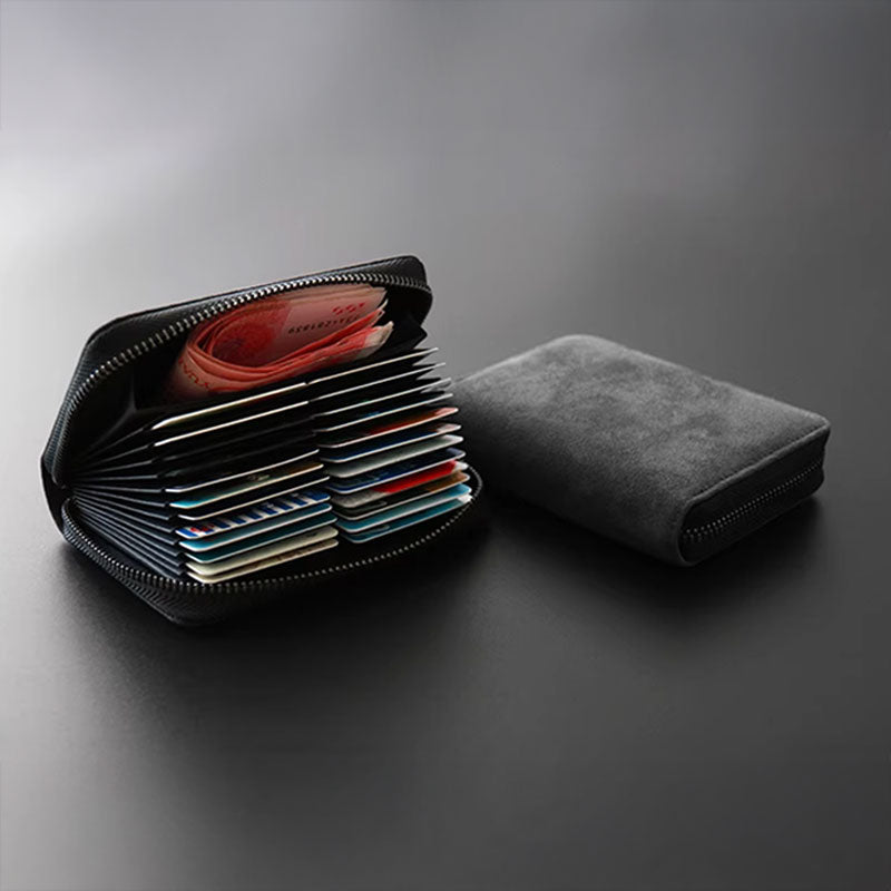 Alcantara Zipper Wallet