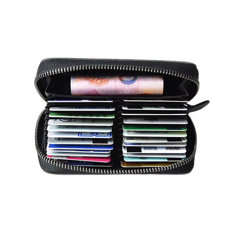 Alcantara Zipper Wallet