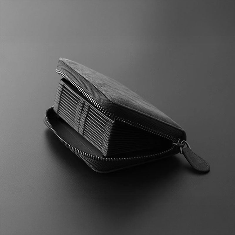 Alcantara Zipper Wallet