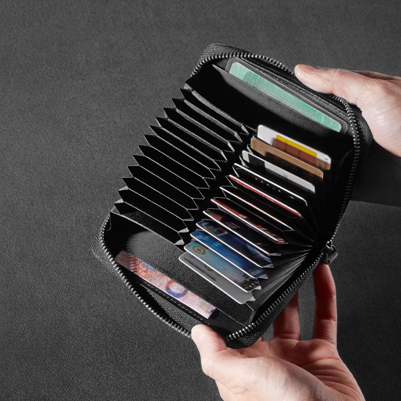 Alcantara Zipper Wallet