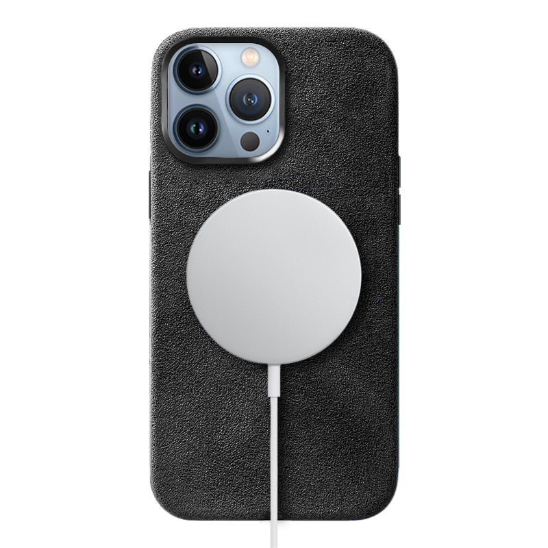 Alcantara iPhone Case Mobile Phone Cases Saguaro Black Alcantara iPhone 13 Pro Max