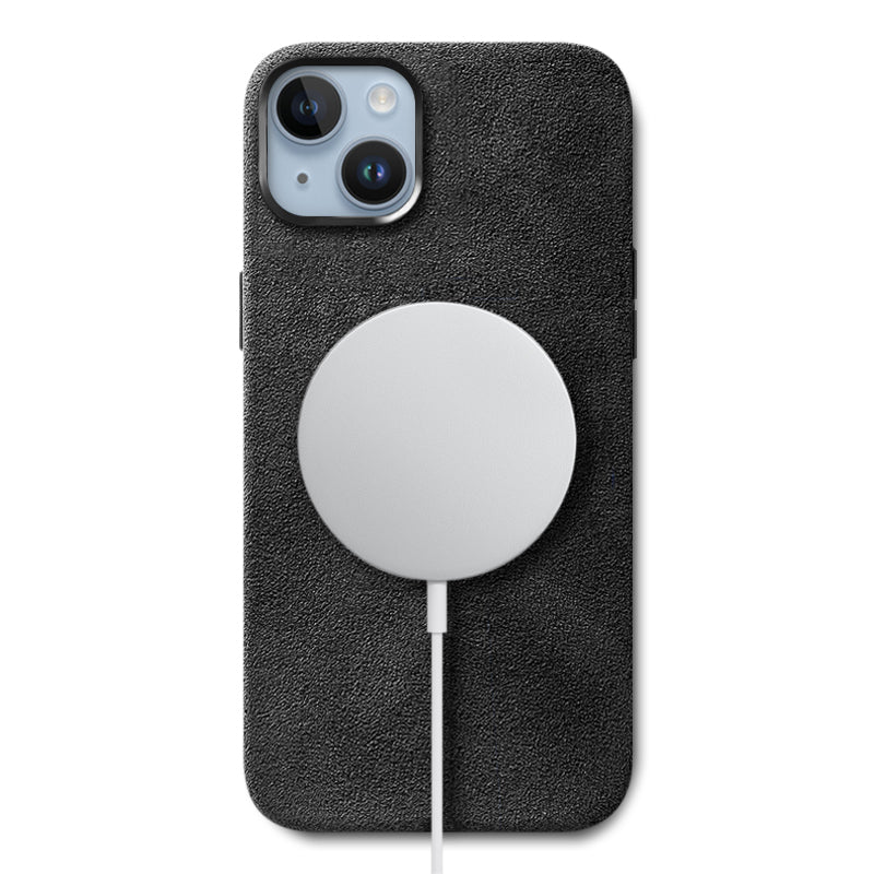Alcantara iPhone Case Mobile Phone Cases Saguaro Black Alcantara iPhone 14 Plus