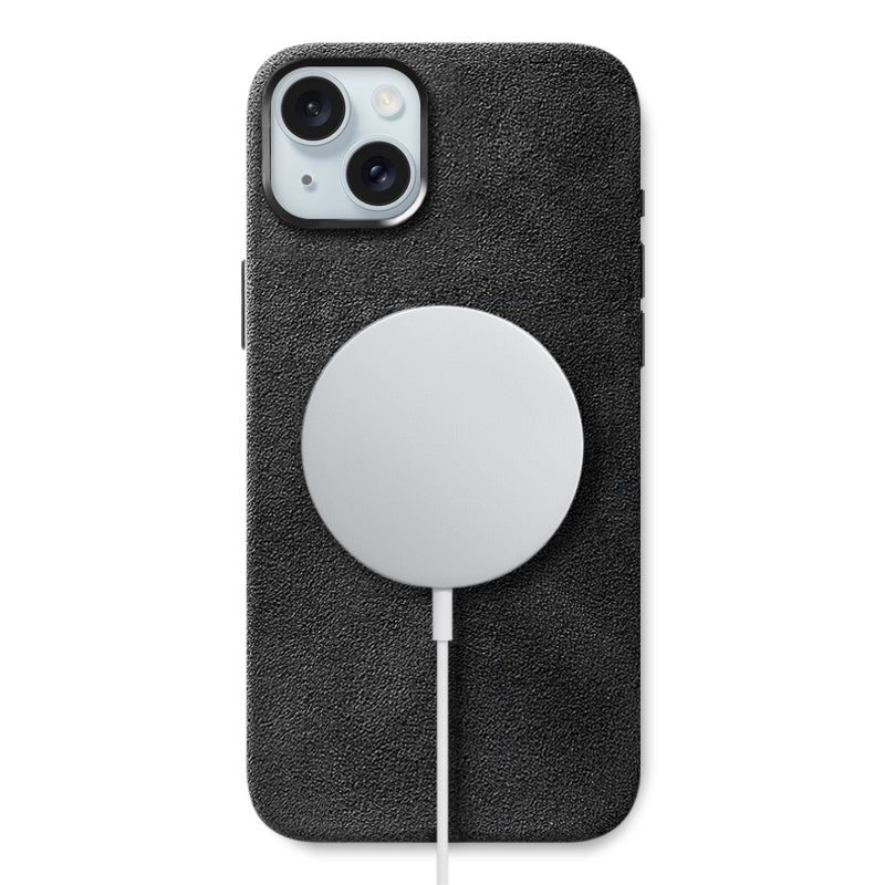 Alcantara iPhone Case Mobile Phone Cases Saguaro Black Alcantara iPhone 15 Plus